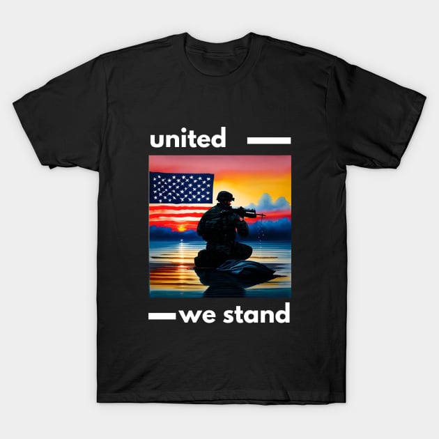 United We Stand Memorial Day 2023 T-Shirt by Maverick JC Tees